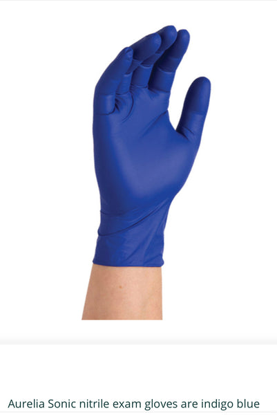 AURELIA SONIC Nitrile gloves. Powder free.100 pc/box. Sold by a case1000pc.