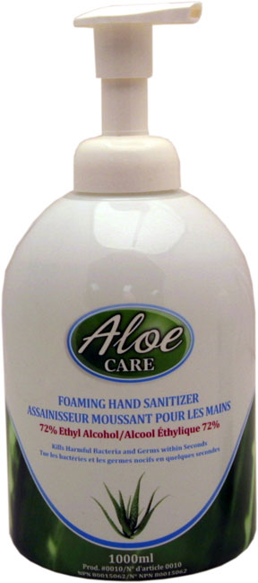 ALOE CARE Foam Hand sanitizer. 1L pump bottle.