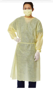 Disposable PP Isolation yellow Gown 100pcs/box