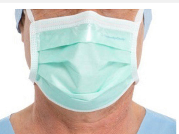 THE LITE ONE™ Surgical Mask,GREEN Pleat Style, with Ties.50pcs/box