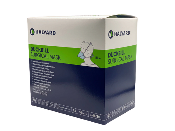 48220 Halyard Surgical mask DUCKBILL with ties. 50/Box.